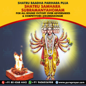 Perform Shatru Samhara Subrahmanya Homam, a Shatru Badha Parihara Puja at Kumbakonam seeking victory over business-enemies, competitors, adversaries and success in business-life