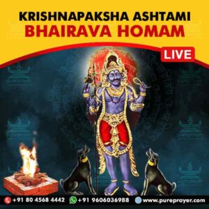 Participate in Kaalashtami or Theipirai Special Kala Bhairava Homam Online on 25th Sept., 2024 in Swarnakarshana Bhairavar temple near Kumbakonam seeking Protection from Negative forces (Aapath Haran), fear, Birth-Chart related Doshas