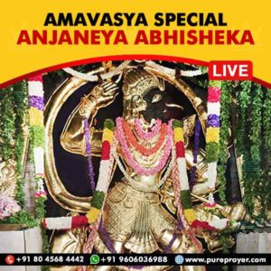 Participate in Mahalaya Amavasya Special Panchamrita Abhishekam Puja to Lord Hanuman Online in Sri Anjaneya Temple, Pillangiri, Shivamogga on 2nd October, 2024 seeking Protection, Wisdom, Health, Strength, Success, Prosperity and many more