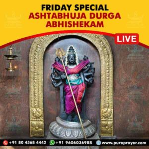 Participate in Shukravara Special Ashtabhuja Durga Abhishekam Puja Online during Rahu Kalam, at Kumbakonam on 22nd November, 2024 seeking blessings, protection, overcome Rahu Dosh, fears, obstacles