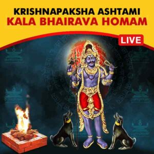 Participate in Kalashtami Special Kala Bhairava Homam Online at Swarnakarshana Bhairavar temple near Kumbakonam on 20th February, 2025 seeking Protection from Negative forces (Aapath Haran), fear, Birth-Chart related Doshas