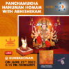 Participate in Amavasya Special Pancha Mukha Hanuman Homam+Abhishekam Online at Kumbakonam, Tamil Nadu on 25th June, 2025 seeking health, welfare, peace and harmony for your family